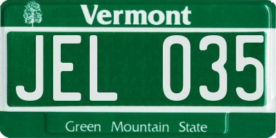 VT license plate JEL035