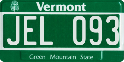 VT license plate JEL093