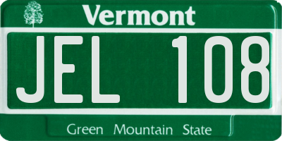 VT license plate JEL108