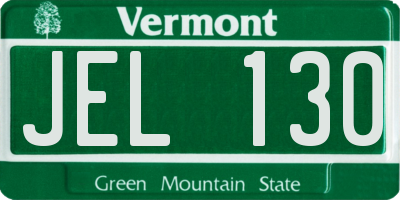 VT license plate JEL130