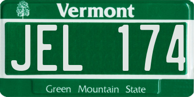 VT license plate JEL174