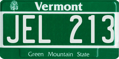 VT license plate JEL213