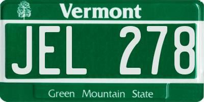 VT license plate JEL278