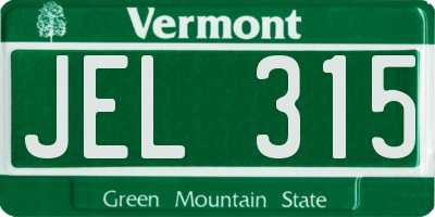 VT license plate JEL315