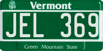 VT license plate JEL369