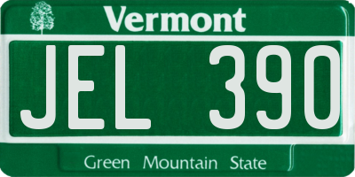 VT license plate JEL390