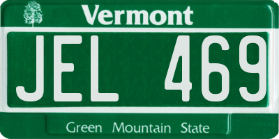 VT license plate JEL469