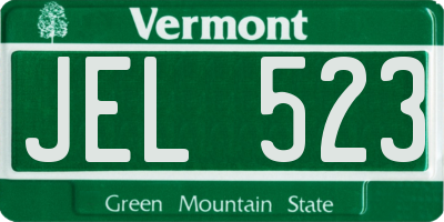 VT license plate JEL523