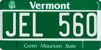 VT license plate JEL560