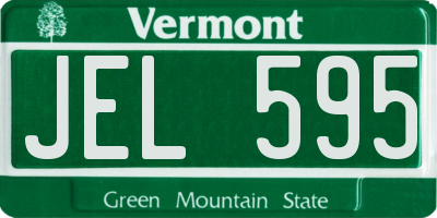 VT license plate JEL595