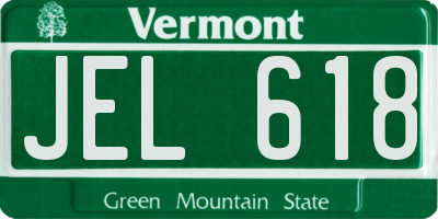 VT license plate JEL618