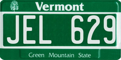 VT license plate JEL629