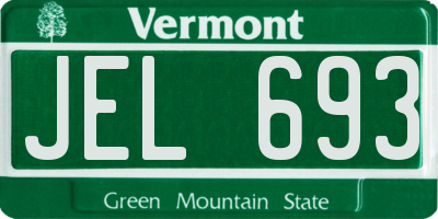 VT license plate JEL693
