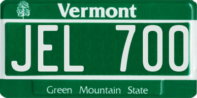 VT license plate JEL700