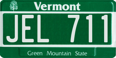 VT license plate JEL711