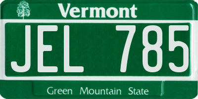 VT license plate JEL785