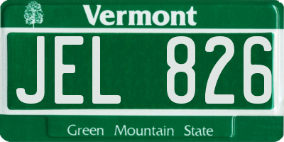 VT license plate JEL826