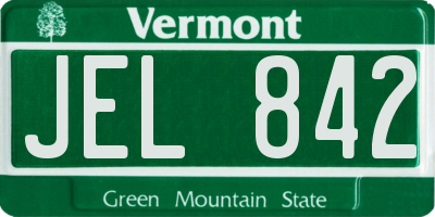 VT license plate JEL842