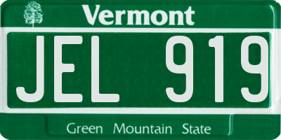 VT license plate JEL919