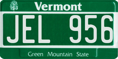 VT license plate JEL956