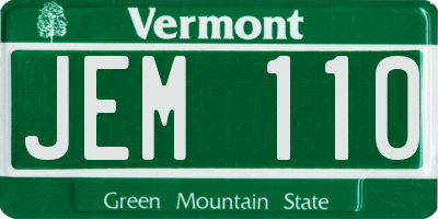 VT license plate JEM110