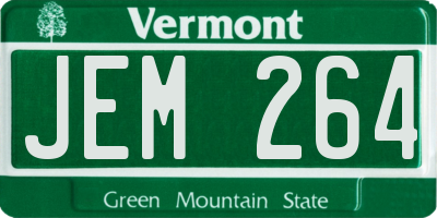 VT license plate JEM264