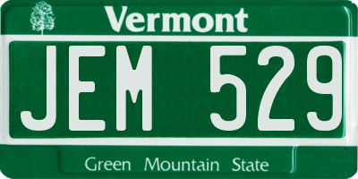 VT license plate JEM529