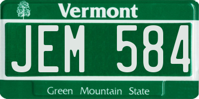VT license plate JEM584