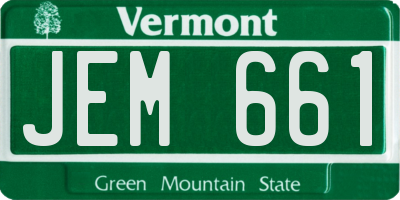 VT license plate JEM661
