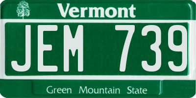 VT license plate JEM739