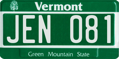 VT license plate JEN081