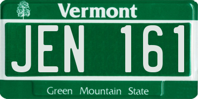 VT license plate JEN161