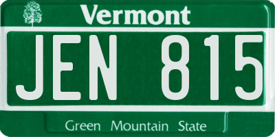 VT license plate JEN815