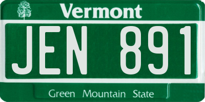 VT license plate JEN891