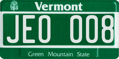 VT license plate JEO008