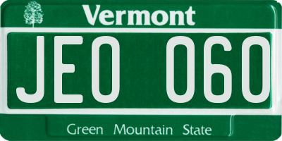 VT license plate JEO060