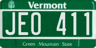 VT license plate JEO411