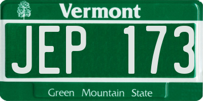 VT license plate JEP173