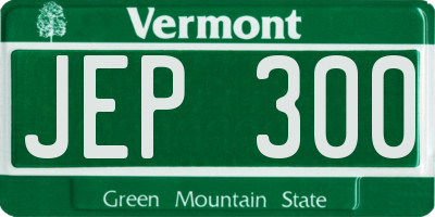 VT license plate JEP300