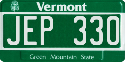 VT license plate JEP330
