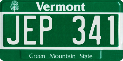 VT license plate JEP341