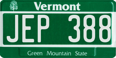 VT license plate JEP388