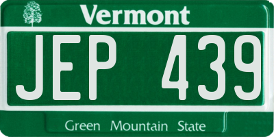 VT license plate JEP439