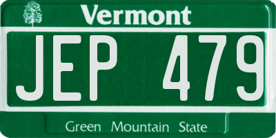 VT license plate JEP479