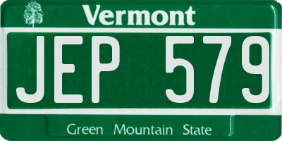 VT license plate JEP579