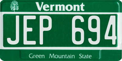 VT license plate JEP694