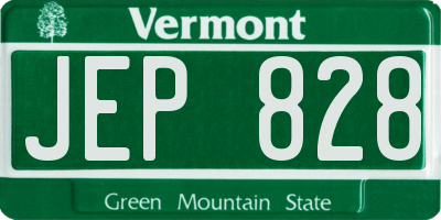 VT license plate JEP828
