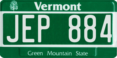 VT license plate JEP884