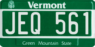 VT license plate JEQ561