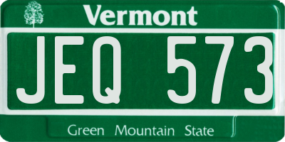 VT license plate JEQ573